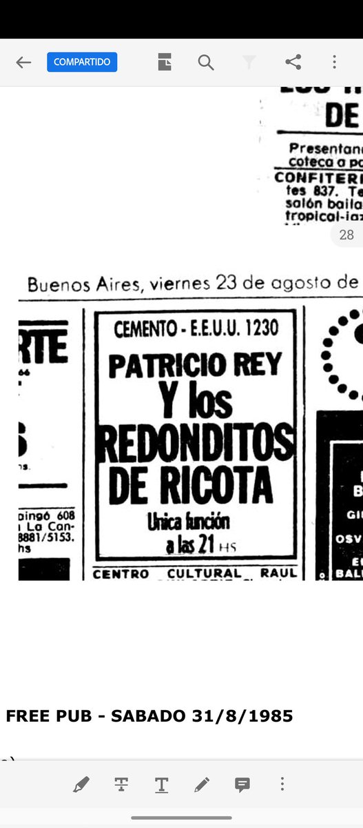 ProyecCibernube's tweet photo. 🅿️®️👑 #PatricioRey 
📆 Hoy se cumple 38 años de la presentación del disco 💿#Gulp 
🎼 La noche del 23 de agosto de 1985 en el mítico #Cemento 
🎙️Comenzaron con #BarbaAzul siguieron con El Infierno está encantador, el cuarto tema fue el inédito Regreso de Mao
#RedonditosDeRicota https://t.co/NhM5fSVZhB