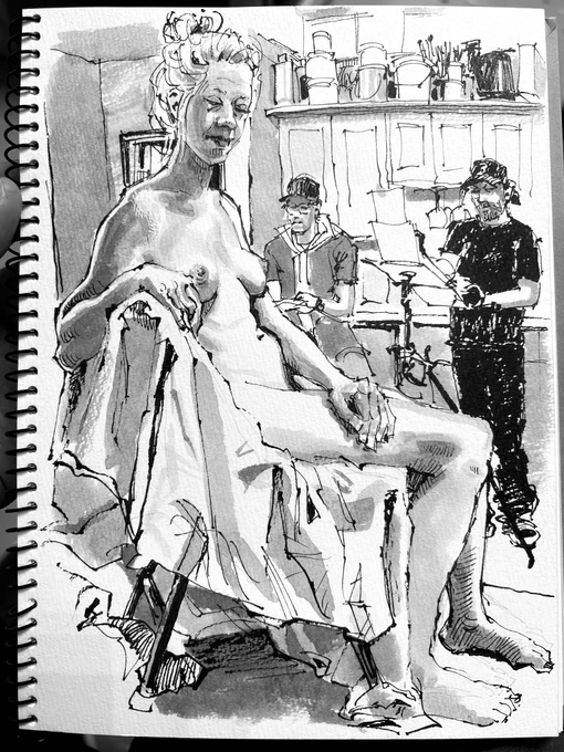 Margalo posing at Weds night figure group