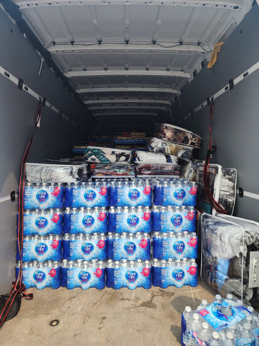 Donations from Guru Nanak Food Bank arrived to the Central Okanagan Food Bank and will go towards helping those wildfire evacuees. #BCWildfires