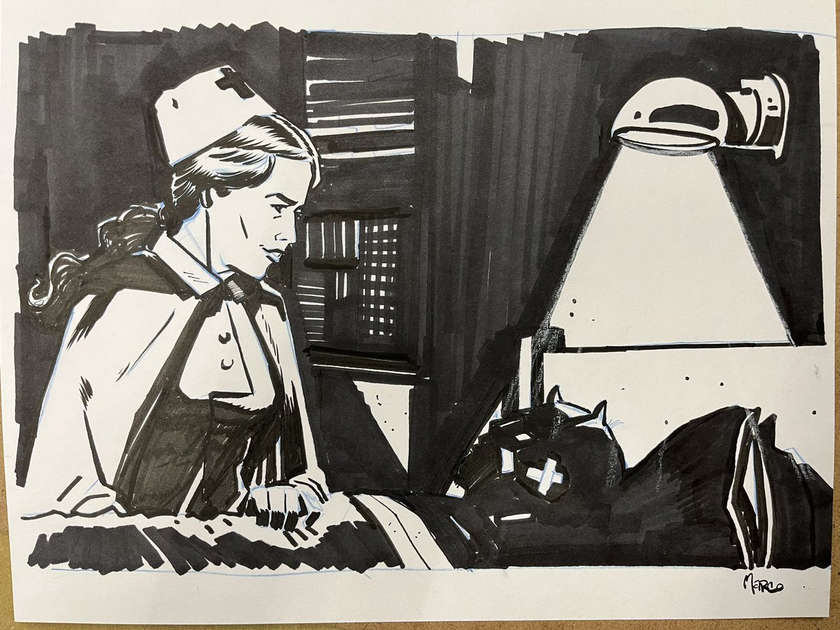 Process post for those who care
Digital layout(mostly thinking about shapes)
Light boxed pencils (rendered hair intended to render the rest then attentions span left)
Panic
Inks https://t.co/89SSgyY8Qi