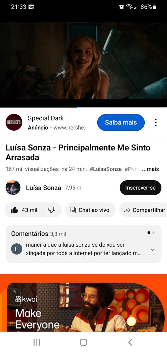 Dysp2e3's tweet photo. Luiza Sonza arrasou demais nessa música, os sentimentos transmitidos trouxeram lágrimas aos meus olhos.

Quem não viu, deveria ver e dar uma chance, sem se deixar levar pelo efeito manada da Internet.

#LuísaSonza
#PrincipalmenteMeSintoArrasada https://t.co/yj5LBN7Yyq
