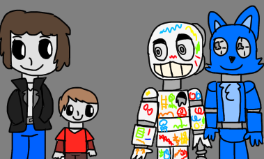 Nutgirl3A's tweet photo. FNacity AU art Connor and Blake meets old candy and blank #fnacityau #au #fnac #fanart #art #oldcandy #blank #blankfnac #oldcandyfnac #connor #blake #cintan #cintangallery #cintanstudio #souls #ghosts https://t.co/qQvpXrhnWt