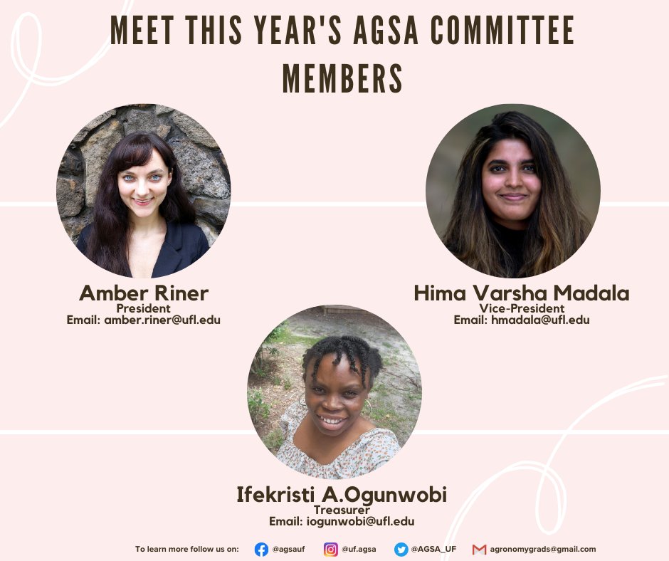 AGSA_UF's tweet photo. Hello folks! Hope everyone had a great summer break!

As we enter the Fall semester, please take a second to welcome our new AGSA officers for 2023-2024 who would be putting together all the events for this year! Stay tuned to learn more! https://t.co/UcwYhMxW6W