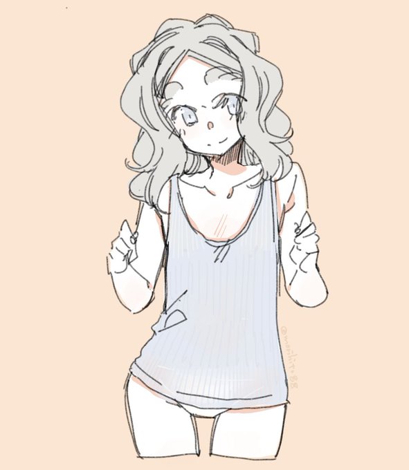 タンクトップ君には長い間愛用されていて生地薄くなっていて欲しい…( ˘ω˘ ) #ちびっこちゃん朝活 