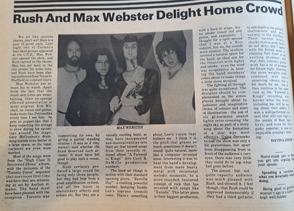 AliceLooknGlass's tweet photo. This was also Max Webster's first stadium gig ever. As a Canadian mega fangirl of both bands then, this was some tour! I think it's the first RUSH show I saw (in Calgary. Don't remember if 1975 but the pics say something to me from then, so not sure).#AFTK
https://t.co/cRC6R5BY2l https://t.co/O3JxDHsYGC