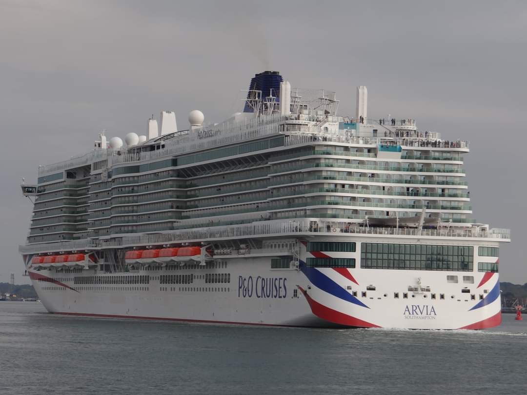 Back in April, we said #HelloToArvia as <a href="/pandocruises/">P&O Cruises</a> newest cruise ship departed Southampton on another cruise. 🚢📸🇬🇧

#pandocruises #arvia #southampton #april2023 #cruiseship #cruiseyourhorizons #nauticallyspeaking