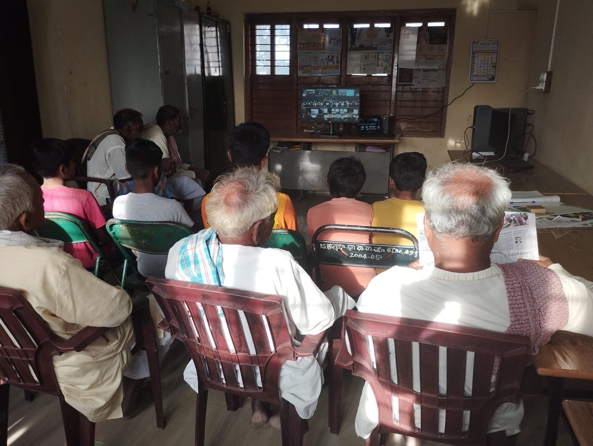 swaroopatk's tweet photo. Incredible moment for all Indians! Congrats to the entire Isro team and the nation. Pleasure to see digital libraries enabling live telecast in panchayats🤩 https://t.co/11mvN9ciQl