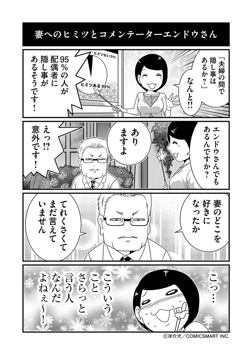 実は奥さんに隠し事があるコメンテーターエンドウさん。