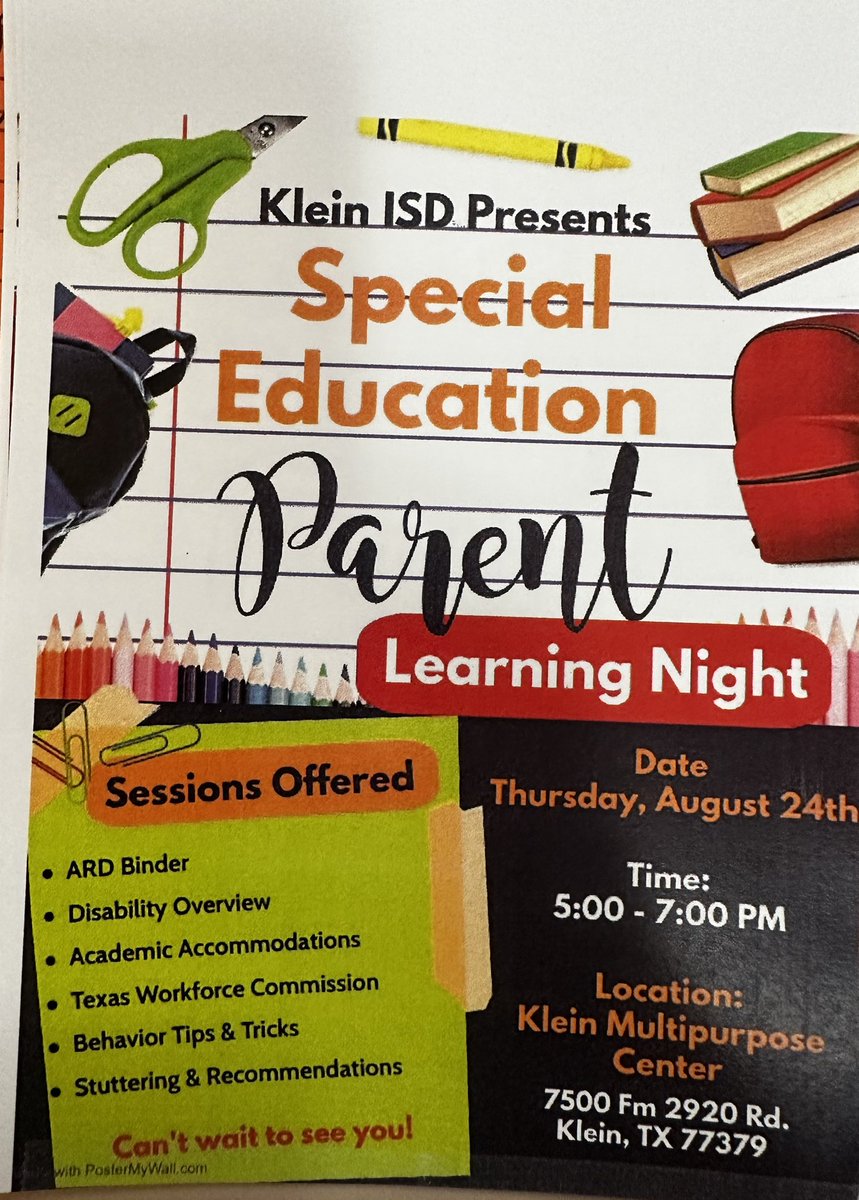 desireerl78's tweet photo. Parent Learning Night🫶🏾 @UlrichKISD @KleinISD #TeamSpED https://t.co/WXG6gBhcEr