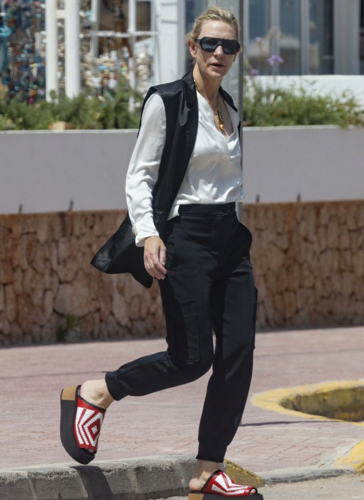 🚨 cate blanchett spotted in ibiza, spain