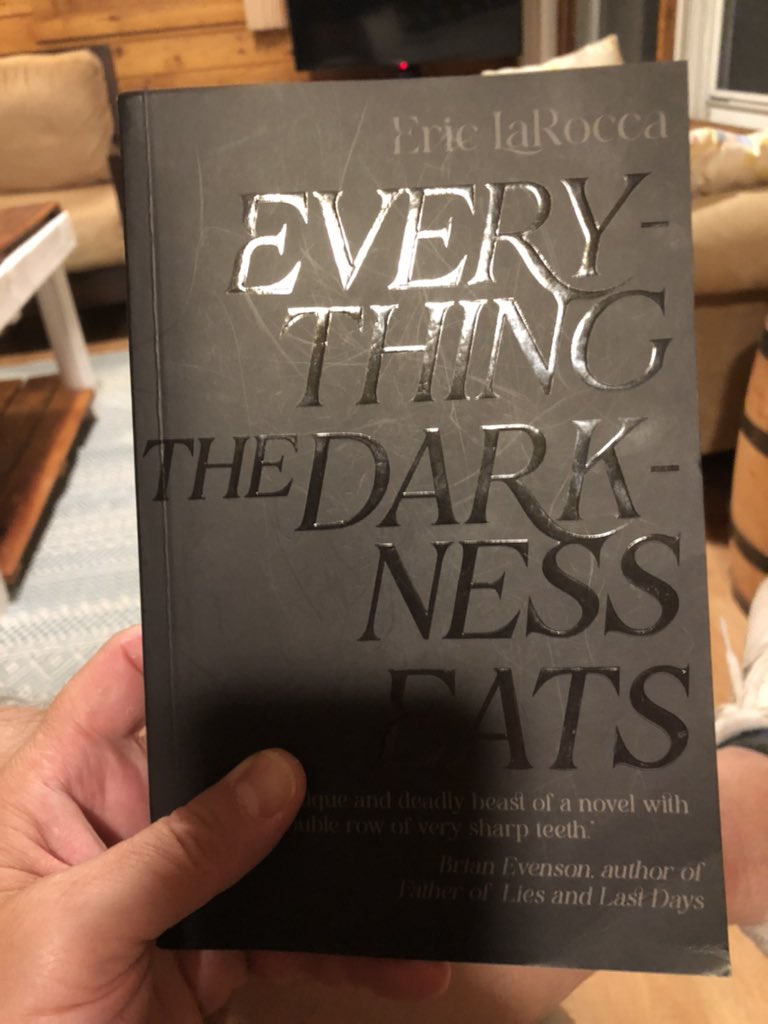 I flew through this novel. Eric LaRocca’s words dance across the page and scare me like a modern day Poe. Yeah, that’s fair. I think he’s our era’s Poe. This is the second book I have read of his, and I’m looking forward to the next. 
#ericlarocca
#everythingthedarknesseats