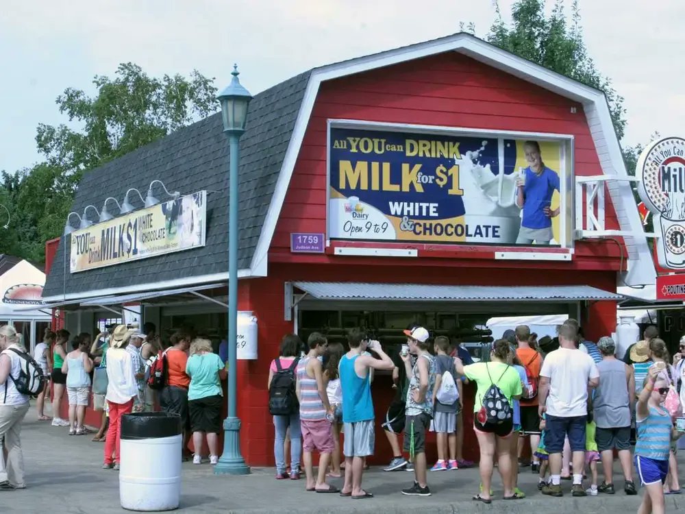 What's your record for consumption at the All-You-Can-Drink Milk at the Minnesota State Fair?