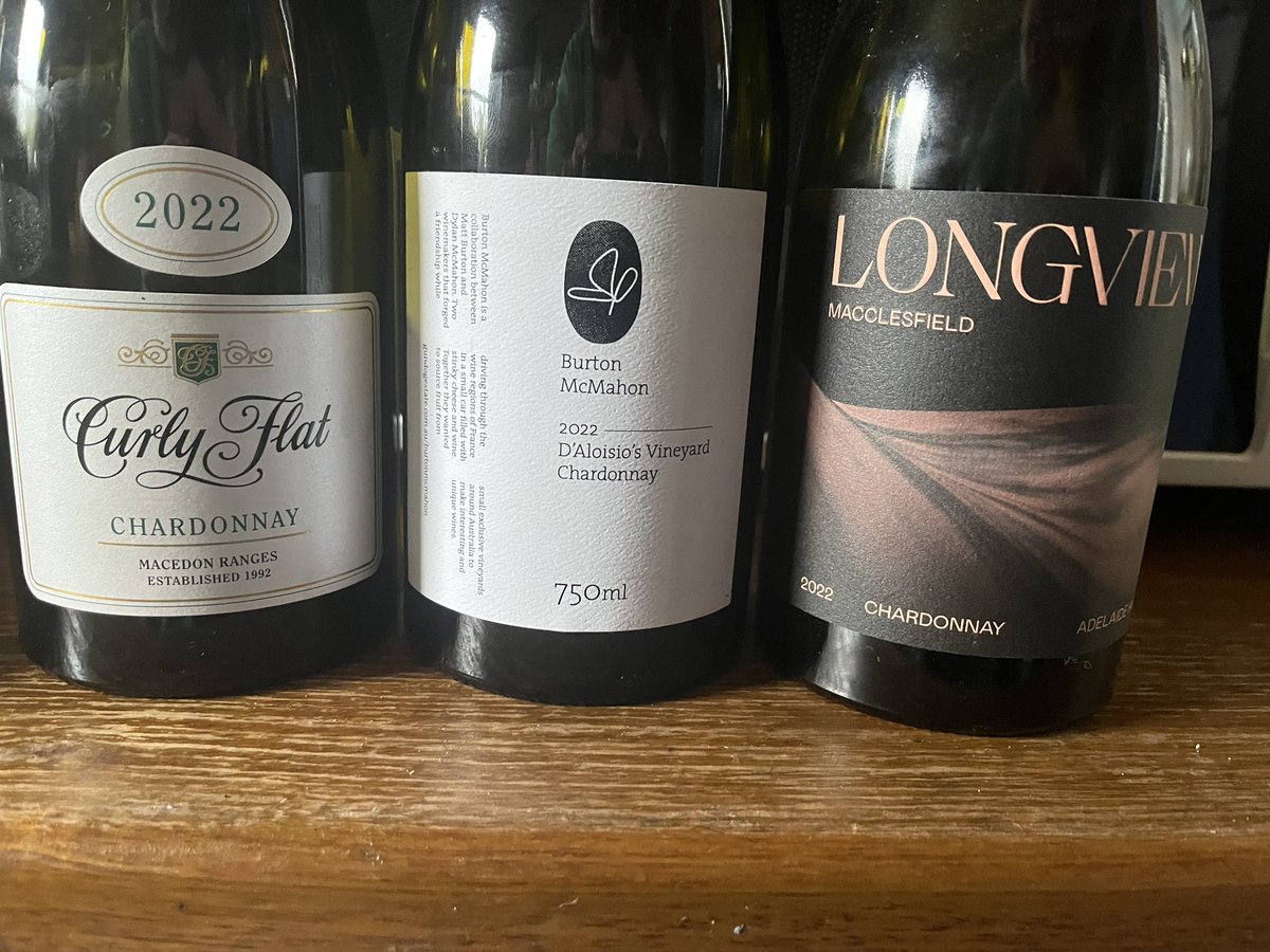 Three excellent 2022 chardonnays from Australia. All $50 or under <a href="/curlyflat/">Curly Flat Vineyard</a> <a href="/LongviewWines/">Longview Vineyard</a> and <a href="/Burton/">Burton</a>/ McMahon. Check out the latest #wine reviews each week at gourmetontheroad.com