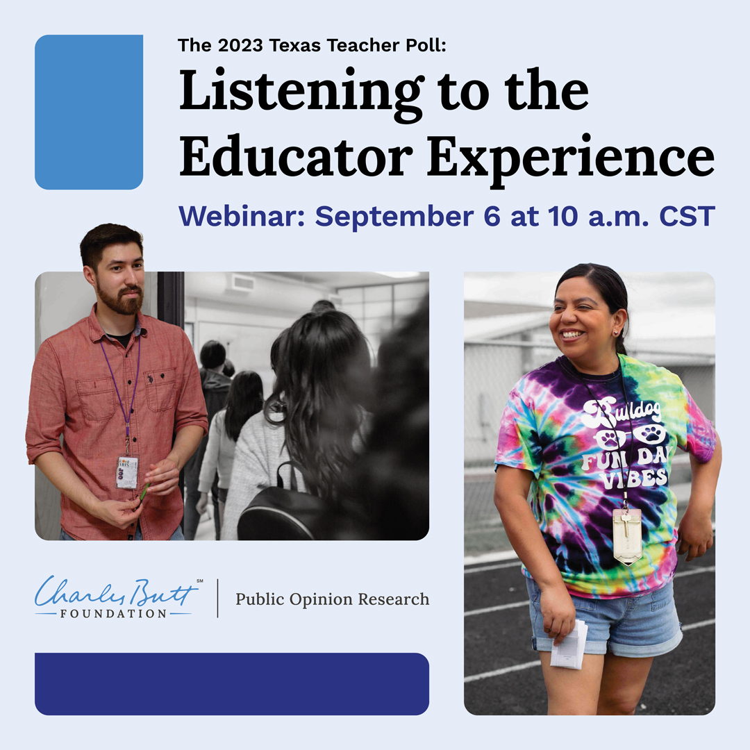 You're invited! Please join us for the launch of our 2023 #TexasTeacherPoll as we explore the key takeaways from our research compiled from listening to a representative sample of Texas teachers & their unique perspectives. #TxEd #TxTeacher Register now: us06web.zoom.us/webinar/regist…