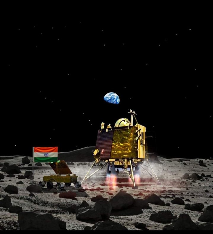Shivpra08070013's tweet photo. चांद पर उतरा चंद्रयान, 
विश्व में गूंजा भारत का गौरवगान 🚀🌙🇮🇳
'जय विज्ञान-जय अनुसंधान' 🇮🇳🙏🏻
मिशन चंद्रयान-3 से जुड़े ISRO के सभी वैज्ञानिकों को हार्दिक बधाई। इस उपलब्धि पर आज पूरा भारत हर्षित है, गर्वित है। 🇮🇳
#चंद्रयान_3 #चंद्रयान3 
#Chandrayaan3 #Chandray #Chandrayaan3Mission https://t.co/sjNm78U0Dj