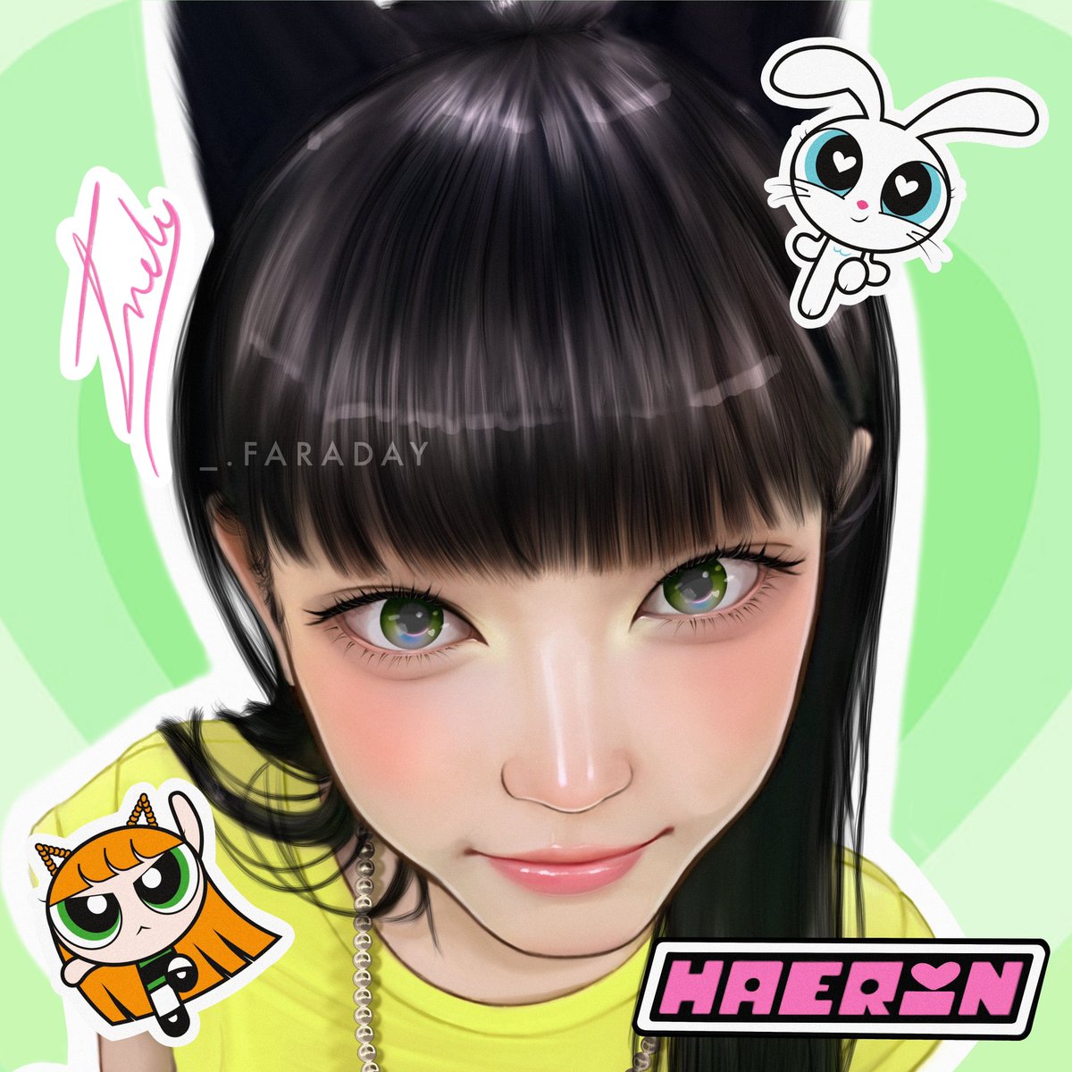 FaradayIndy's tweet photo. Super cute HAERIN 🐇💚

Currently love @NewJeans_ADOR new songs they’re constantly stuck in my head, especially super shy ✨ https://t.co/BR1ZT3ULVT