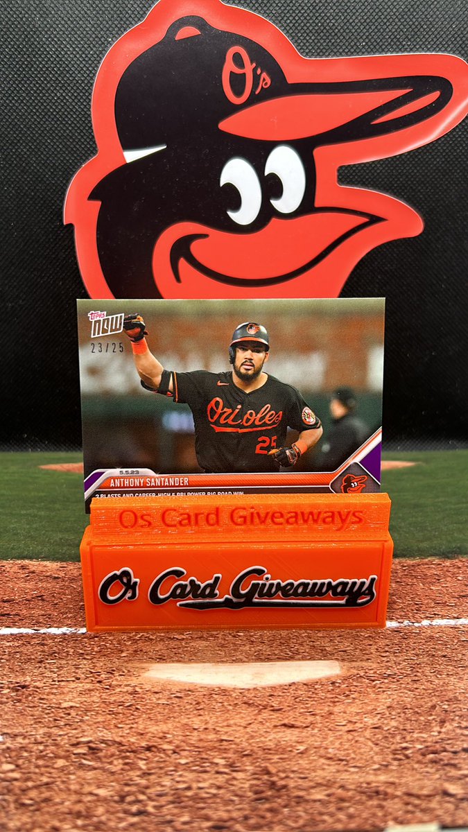Orioles Win!!! How boutcha Tony Taters?!? Like retweet and follow! I’ll select one lucky winner tomorrow around noon to receive this Anthony Santander 23/25 Topps Now card! #Birdland
