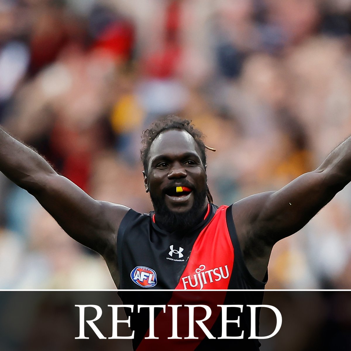 🚨 | Essendon have confirmed Anthony McDonald-Tipungwuti will retire after playing Friday's match against Collingwood.

Thanks again, Walla. 🔴⚫️

📝 MORE: afl.sportsmatemobile.com/news/117691

#FootyLive | #AFL
