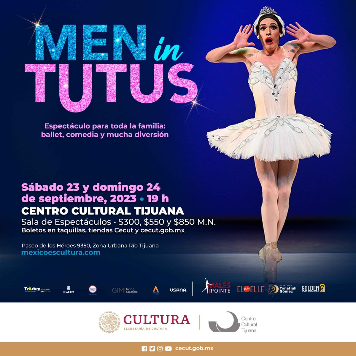 sanahedifusion's tweet photo. La gira de #MenInTutus no ha terminado y seguirá en Tijuana 23 y 24 de septiembre.
Oportunidad ÚNICA para disfrutar de este divertido y magnífico espectáculo 🩰 https://t.co/OUbrRKN26O
