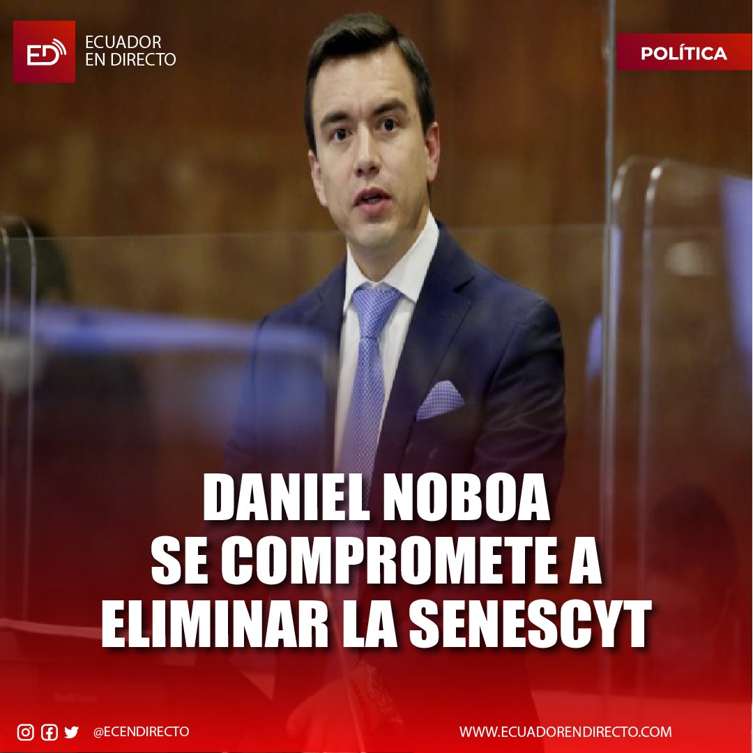 EcEnDirecto's tweet photo. #POLÍTICA
Daniel Noboa, el candidato presidencial que logró pasar a la segunda vuelta con el respaldo del 23% de los votantes en los comicios del domingo 20 de agosto, ha presentado una de sus ideas clave.
En este sentido, ha prometido eliminar el examen de ingreso a las instituciones de educación superior, el cual está a cargo de la Secretaría de Educación Superior, Ciencia, Tecnología e Innovación (Senescyt).
Más detalles en el link ⏬
https://t.co/sj9agOCB5G