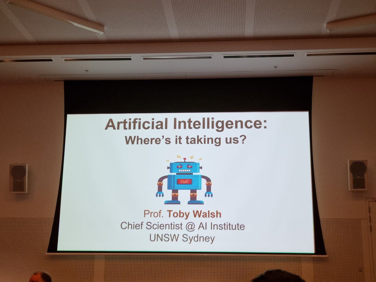 Toby Walsh hitting the mark once again on the future of AI at Edutech 2023 #EduTech