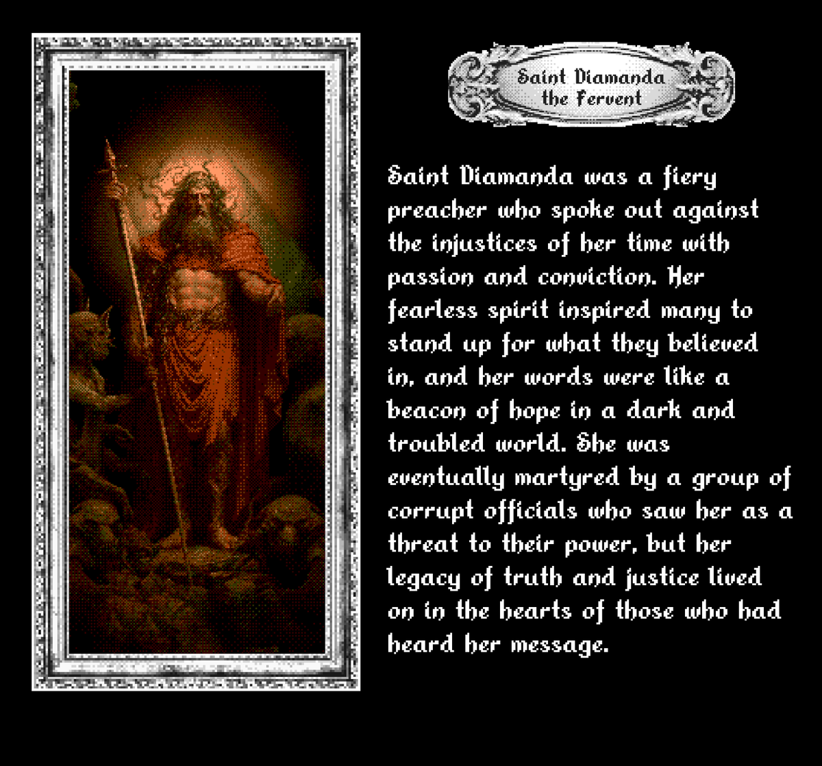 𝕮𝖗𝖞𝖕𝖙𝖔 𝕽𝖊𝖑𝖎𝖈𝖘: 𝕽𝖊𝖑𝖎𝖖𝖚𝖎𝖆𝖘 𝖊𝖝 𝕸𝖆𝖈𝖍𝖎𝖓𝖆
✨Saint Diamanda the Fervent✨
Learn more about the saints and relics in the upcoming collection on <a href="/AsyncArt/">Async Art</a>
joshuabellas.myportfolio.com/olnf-ai-relics #nft #cryptoart #generativeart