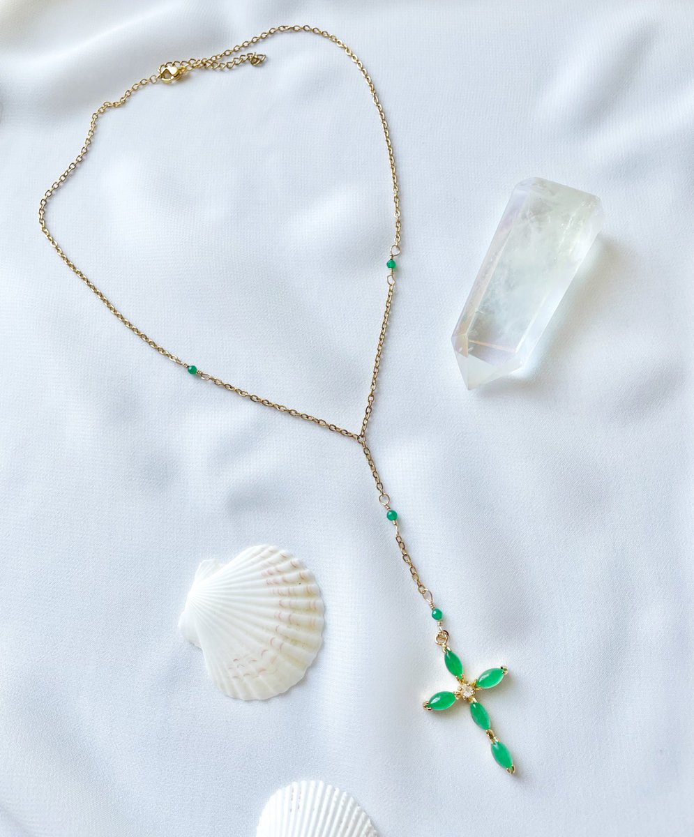 Green Jade Lariat Necklace 💚