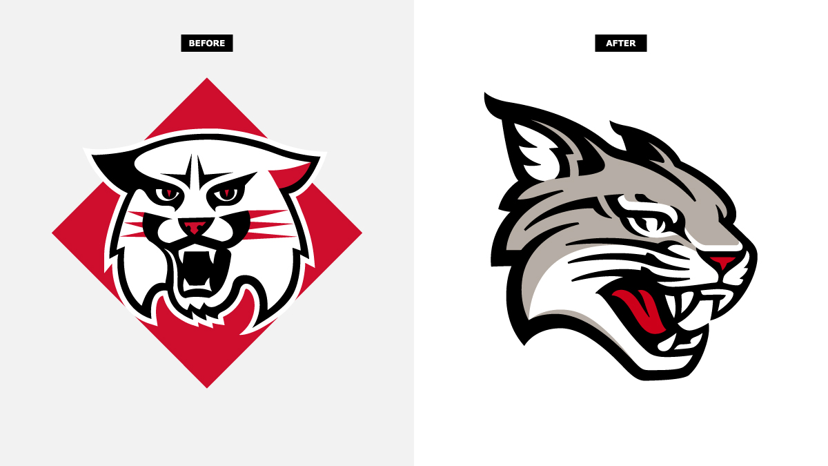 Davidson College Wildcats has unveiled a new visual identity. The redesigned dynamic wildcat features edges and angles reflective of the lettering in the new academic logo (see below), as well as the familiar wildcat statue on campus. #Davidson #CatsAreWild #newlogo