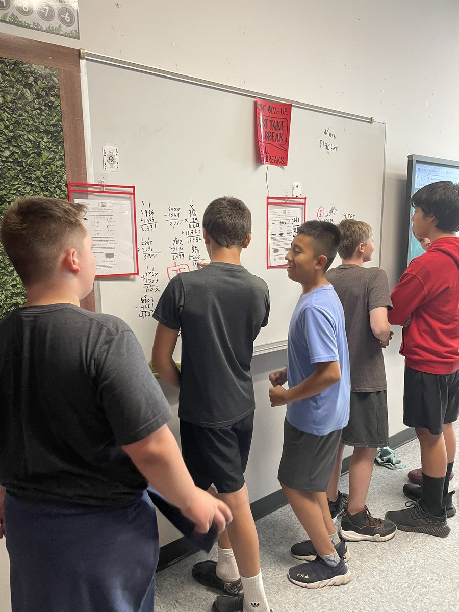 mrsmatthewsGUE's tweet photo. Have you read the research on vertical math? So proud of my teachers for researching and finding new ways to make our learning count at GUE!! #blessedprincipal #math #groveupper #verticalmath https://t.co/fYTctW5A2r