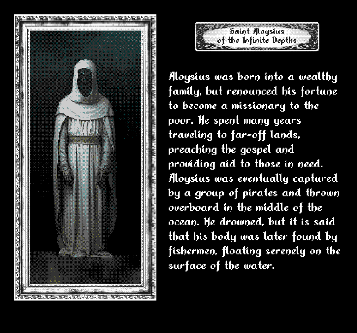 𝕮𝖗𝖞𝖕𝖙𝖔 𝕽𝖊𝖑𝖎𝖈𝖘: 𝕽𝖊𝖑𝖎𝖖𝖚𝖎𝖆𝖘 𝖊𝖝 𝕸𝖆𝖈𝖍𝖎𝖓𝖆
✨Saint Aloysius of the Infinite Depths✨
Learn more about the saints and relics in the upcoming collection on <a href="/AsyncArt/">Async Art</a>
joshuabellas.myportfolio.com/olnf-ai-relics #nft #cryptoart #generativeart