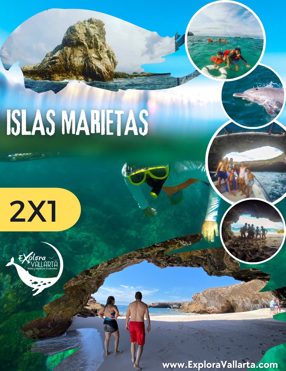 ExploraVallarta's tweet photo. Vamos a #IslasMarietas, aprovecha la promoción 2X1. 

Más detalles en nuestra página web. 

https://t.co/AY1TJLMBnv

#islasmarietas #puertovallarta #rivieranayarit #experiencias #exploravallarta #tours https://t.co/CmQWYk6sJk