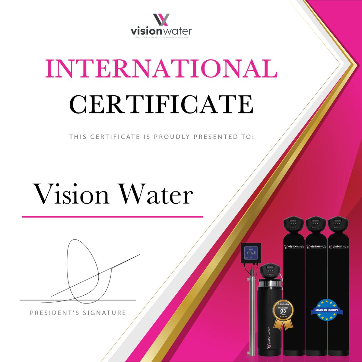 KimLongPhatCorp's tweet photo. ✨We are extremely proud to share with you the international certifications that the VISION WATER water filtration system has achieved!✨
#visionwater #foryouforthem #waterwithavision #betterwater #cleanwater #watertreatment #softwater #watersoftener #Lanxess #NSF #WQA #ICC https://t.co/qaDVkpjQRD