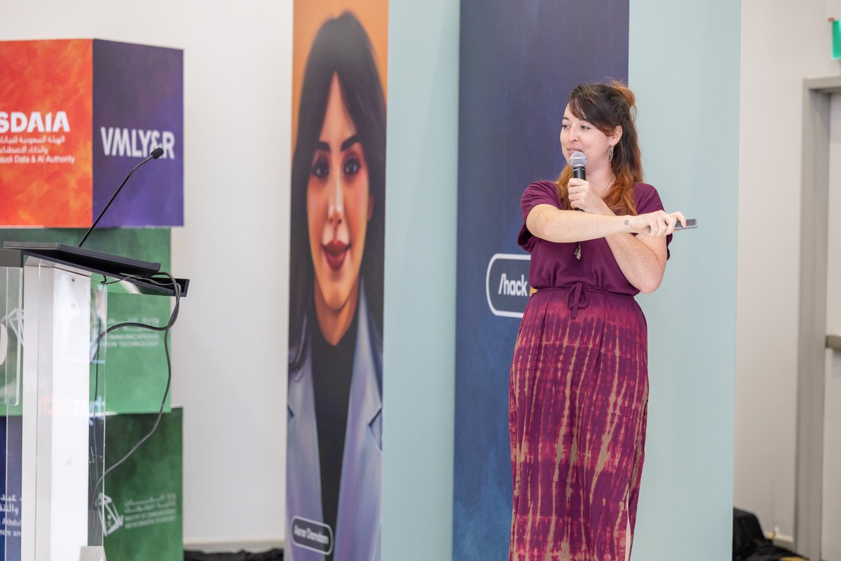 KAUSTStartups's tweet photo. Inspiring insights at #HackAIforAll hackathon! 💡
Our keynote speakers
Justine Braguy @JBraguy
Dr. Tahani Alsubait @dr_alsubait
Arwa Shafi @ArwaShafi
Fadwa Alharagan @FadwaAlhargan
lit up the stage, empowering students and unraveling the potential of AI and shaping a more inclusive and connected future.🌍
#KAUST #DearAI