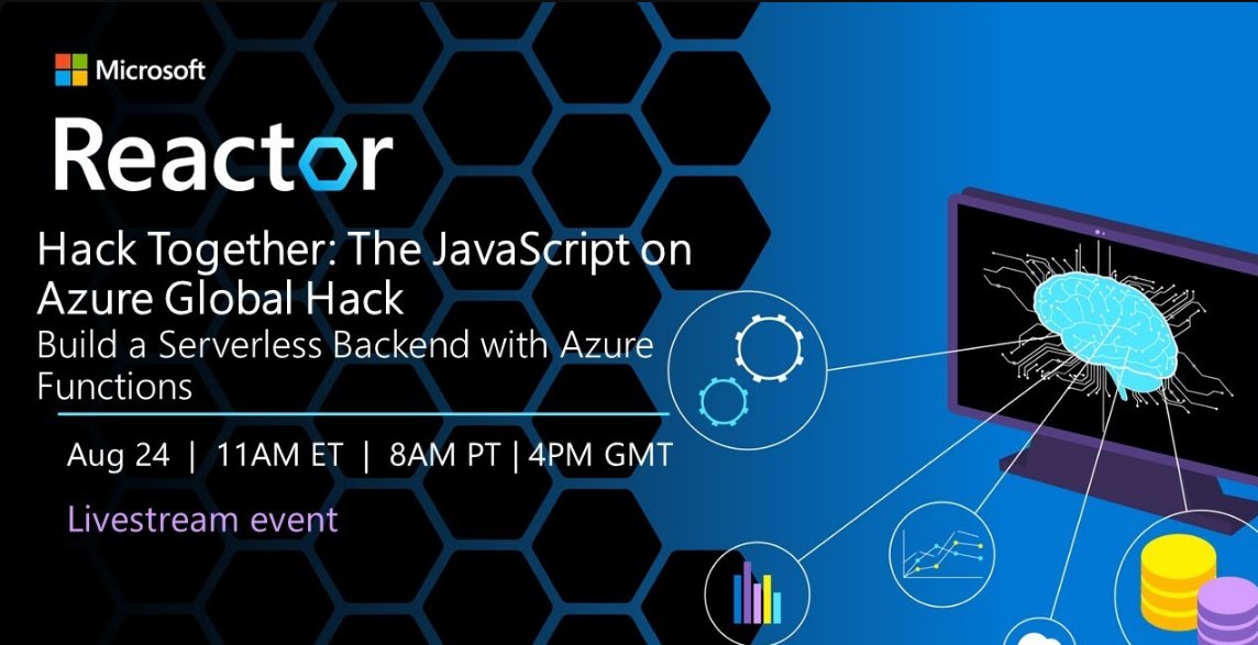 BethanyJep's tweet photo. 📅 Join Microsoft Reactor and learn how to build a serverless backend with Azure Functions in this virtual event on August 24th. #MicrosoftReactor #ServerlessBackend #AzureFunctions

RSVP: https://t.co/HjmtzKa4Go https://t.co/8YKKt98lal