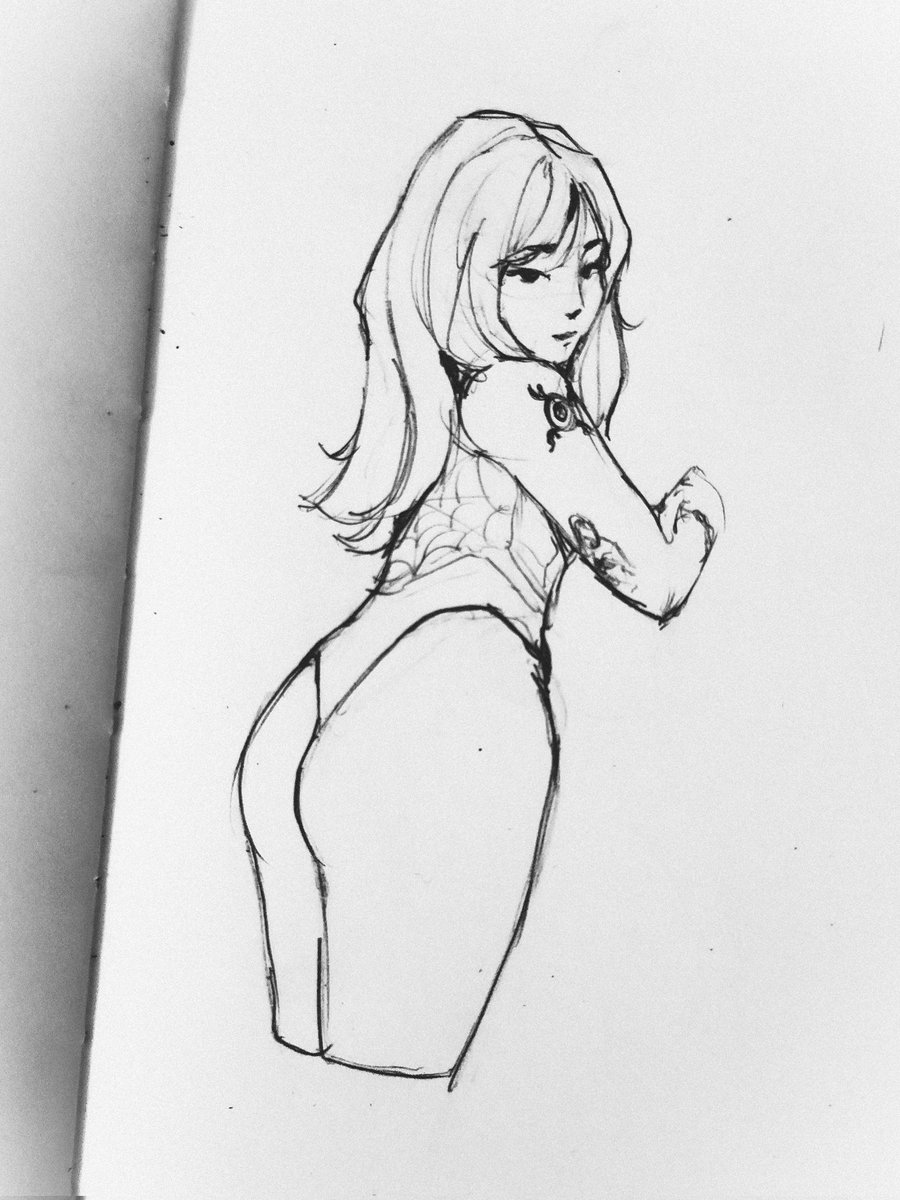 Pose study. 

Reference: @ch1nachi 🩷

#art #sketch #sketchbook #anatomystudy #posestudy