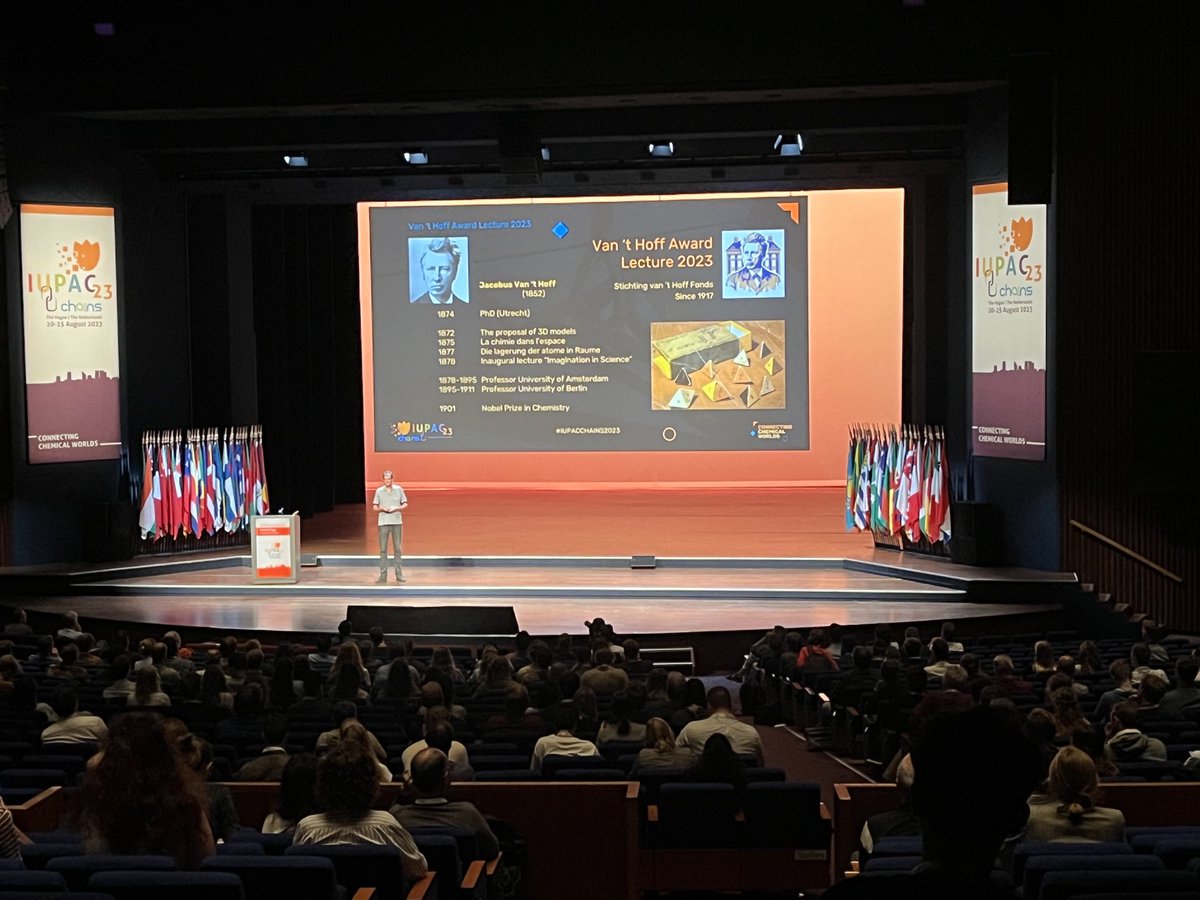 Giving an Invited Lecture at the IUPAC World Chemistry Congress in Den Haag.