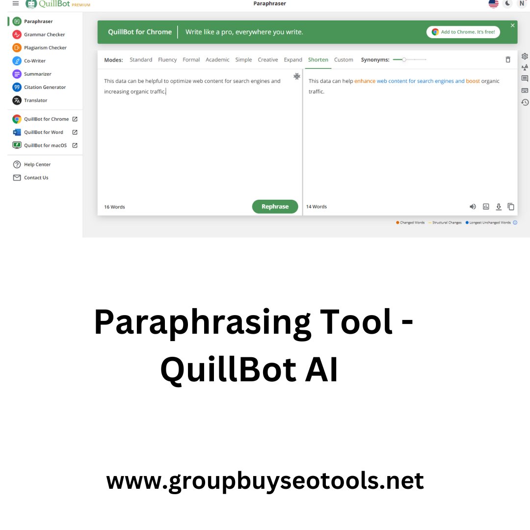 Paraphrasing Tool - QuillBot AI 🖊️✨ Boost your writing game with QuillBot! ✍️🚀 Get ready to level up your content creation and say goodbye to writer’s block. Discover the power of AI-assisted writing today! 💪 📲 #QuillBot #AIWritingAssistant #GameChanger
