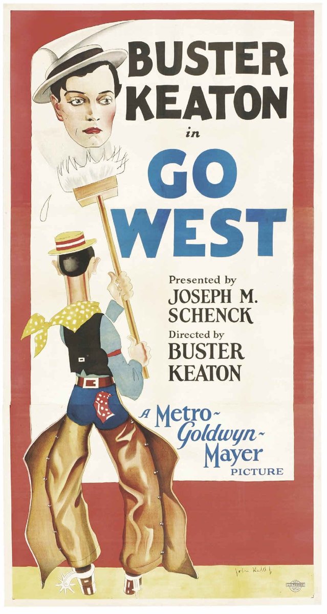 This early morning's film viewing was Buster Keaton's Go West (1925). Possibly the first film about saving an animal from slaughter? #GoVegan #gowest