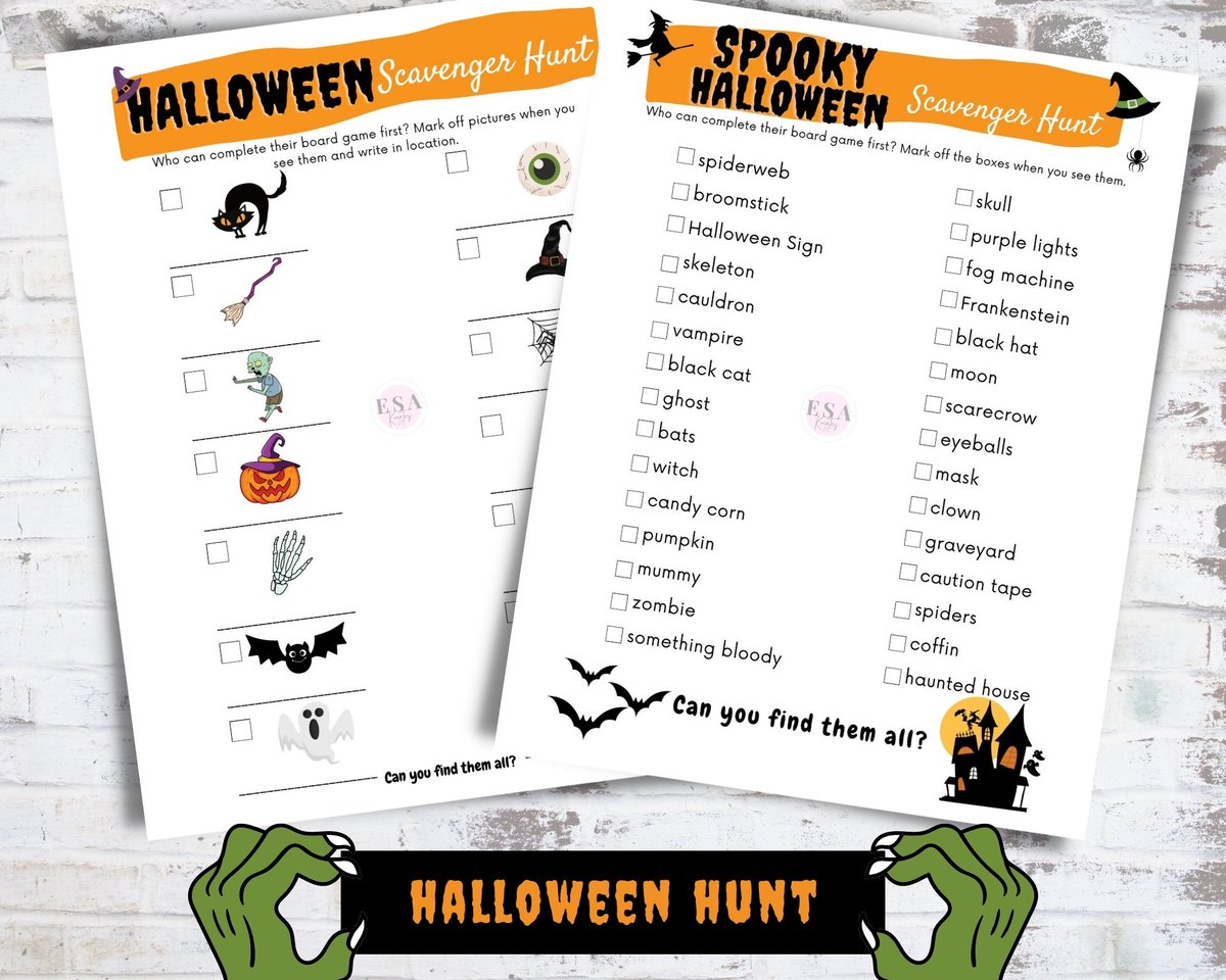 EsaKreates's tweet photo. Spooky season is almost here! 👻 Halloween Scavenger Hunt game for kids and adults. 2 versions for the price of one! Check out these items in my Etsy shop. Click on the link below ⬇️. Link in my bio as well! 🎃
https://t.co/fcleAYd7cj https://t.co/3xqdD06HxM