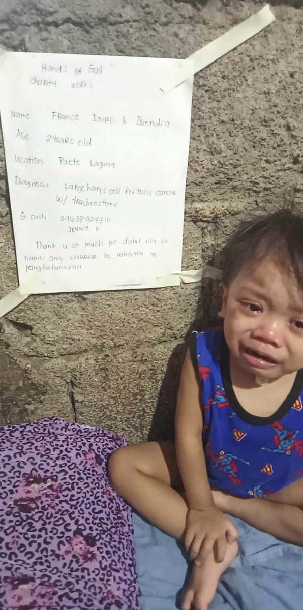 BethHogcw's tweet photo. HOPE FOR VENT BABIES
Business for Small store and fishes p20000 for

France jairo kupas buendia
Diagnosis: largehanscell hytosis cancer / tracheostomy
mother: jenny
paete laguna

#HandsofGodcharityworks
#hopeforventbabies
#ventbabies
#EarthAngelshelpinghands https://t.co/RFOX1Nozvx