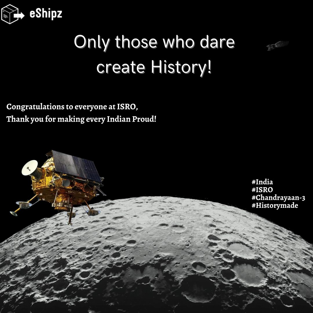 Congratulations to ISRO - Indian Space Research Organization on achieving the impossible.

An amazing moment for every Indian irrespective of where we are.

#isro #India #chandrayaan3 #remarkable #history