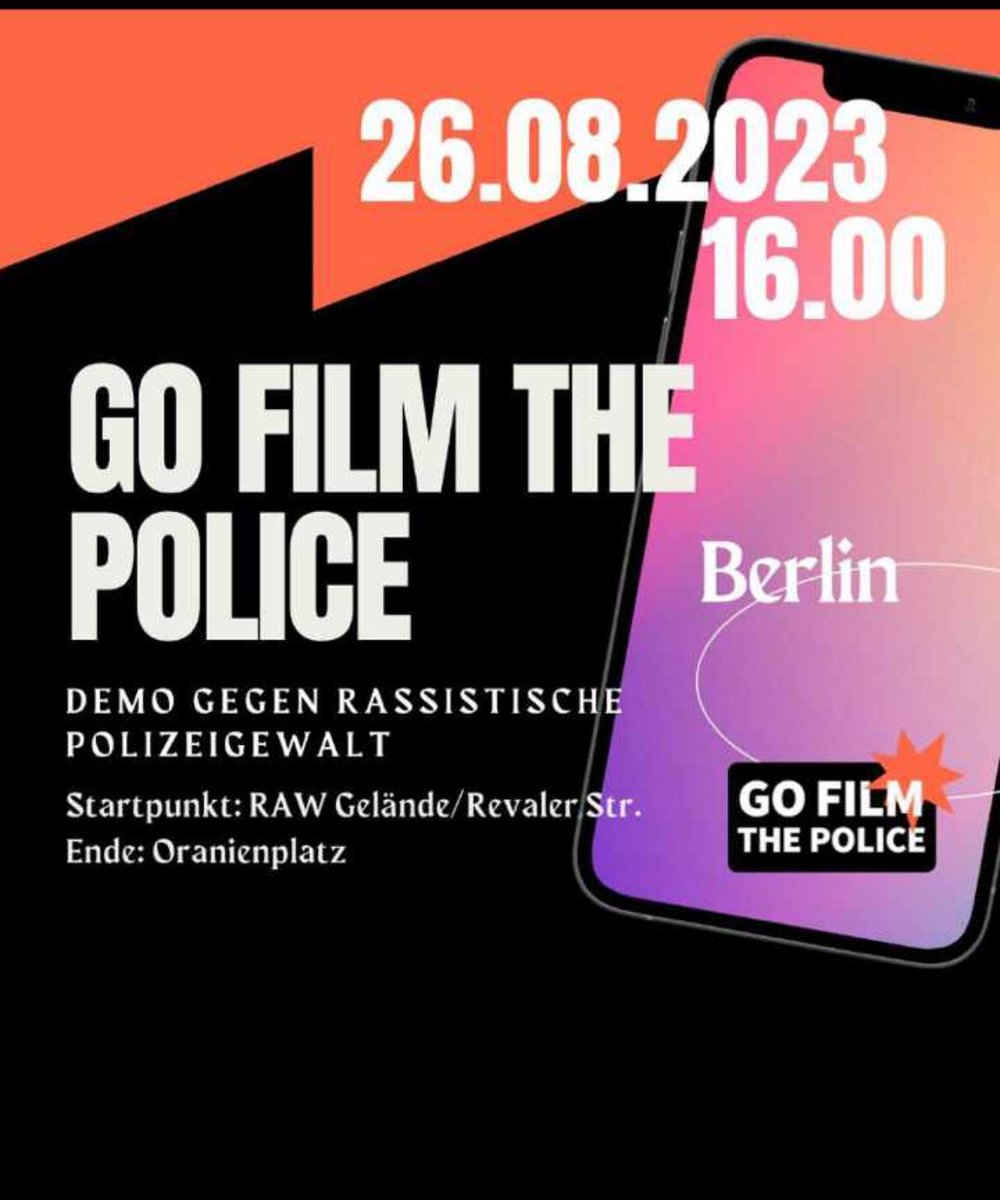 📢 Am Sa, 26. Aug., 16:00 Uhr: Zeig Solidarität bei unserer Demo am RAW-Gelände. Gemeinsam gegen Polizeibrutalität und Rassismus! #GegenPolizeigewalt"