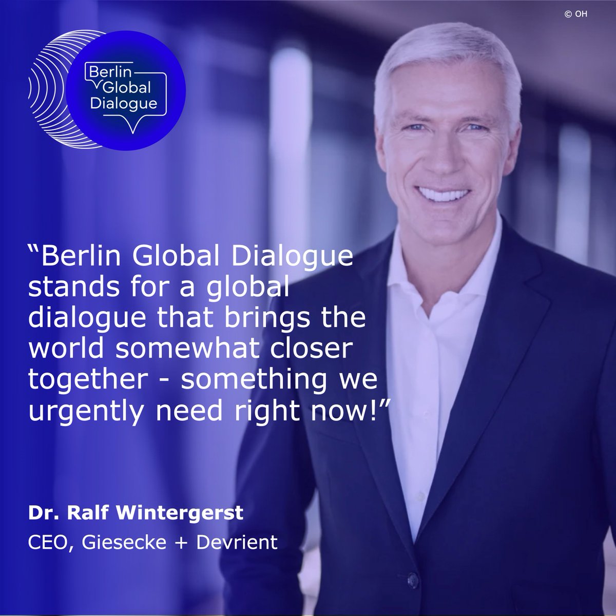 We are thrilled that @RalfWintergerst, CEO of Giesecke + Devrient, will join us at Berlin Global Dialogue! #BGD2023