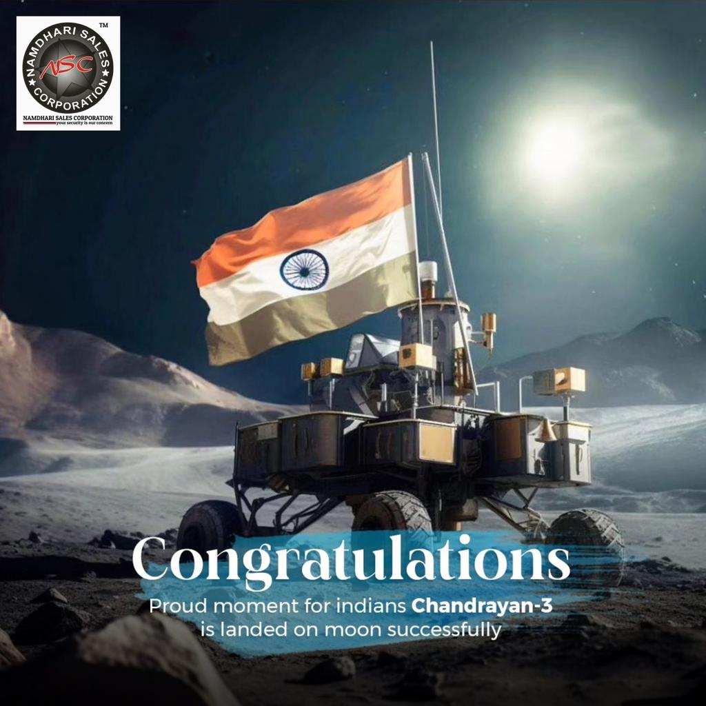 NSCbabbar's tweet photo. Many many Congratulations to all to ISRO and it's great team of Scientists. A billion Indian Dreams Takes Off Proud Moment for Indians Chandrayan-3 is landed on Moon Successfully.
Chandrayan3 #ProudMomentforIndians
#Chandrayan3LandedOnMoon #ISRO_AllGreatTeamOfScientists #NSC https://t.co/e0kWo6NwG4