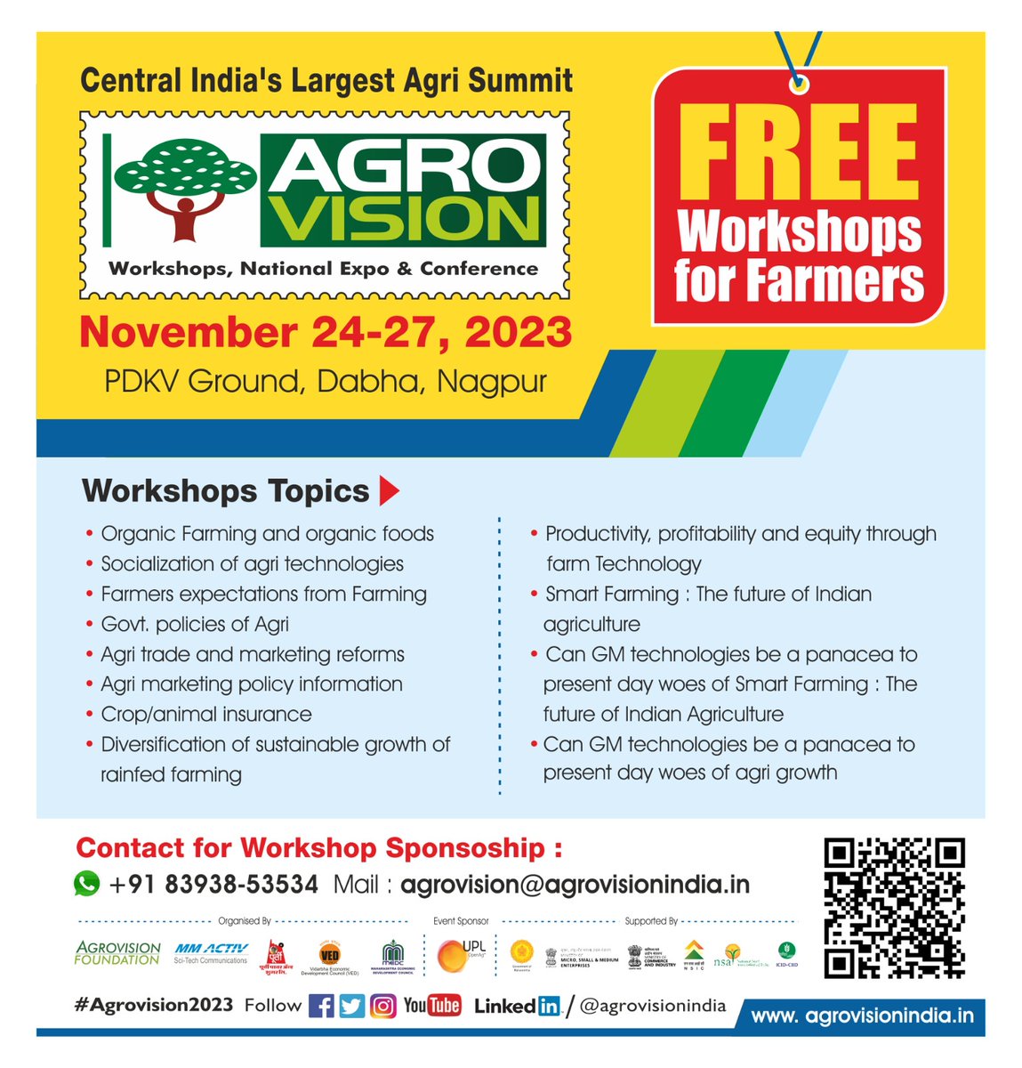 Nurturing Fields of Knowledge: Join us at Agrovision's Free Farmer Workshops, where we sow the seeds of agricultural wisdom for bountiful harvests!

#freeworkshops #farmerworkshop #agrovision2023 #agrovisionworkshop #nationalexpo