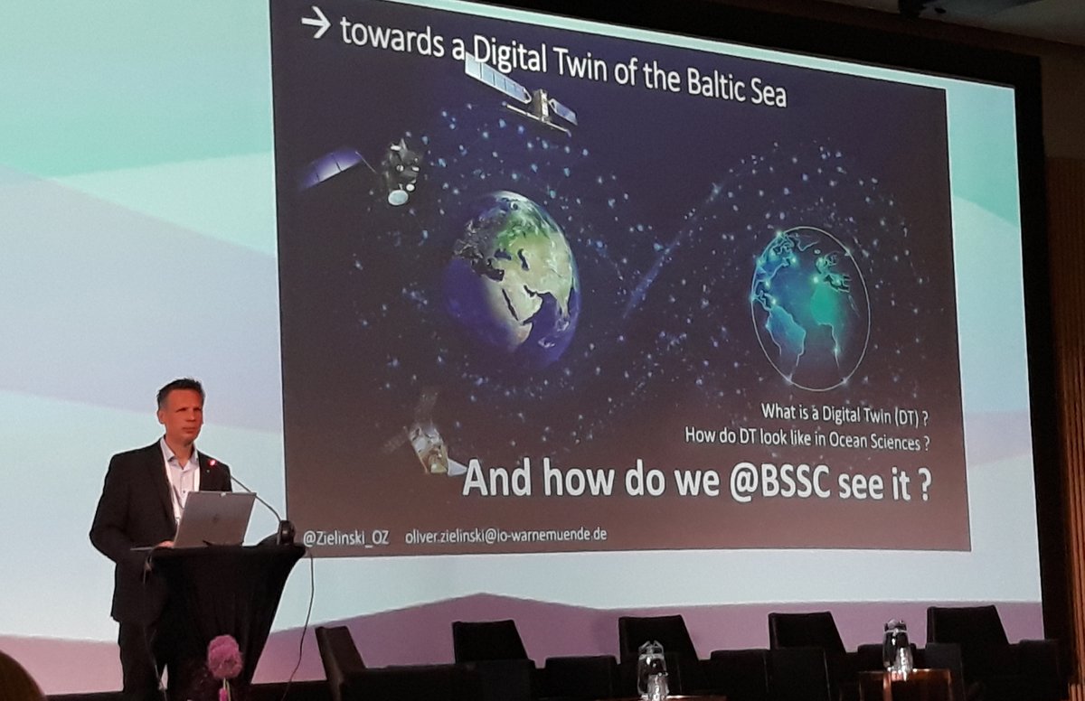 Ostseeforschung's tweet image. Today, as invited keynote speaker at #BSSC2023, @Zielinski_OZ took the opportunity to introduce himself in person to the Baltic Sea scientific community as the new director @Ostseeforschung and to highlight the huge potential of #AI for marine and Baltic Sea research.