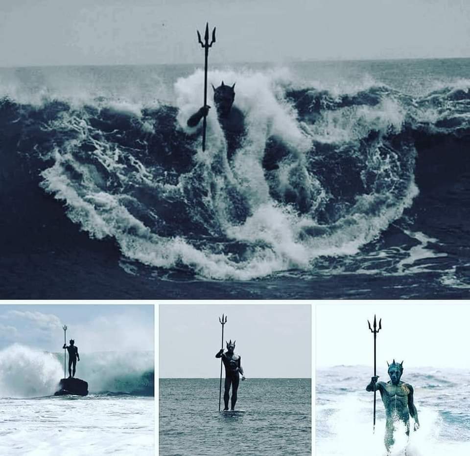 RobertDeglane's tweet photo. Qué maravilla la estatua de Neptuno saliendo del mar en la playa de Melenara en Telde (Gran Canaria). https://t.co/E32QPLZMG4