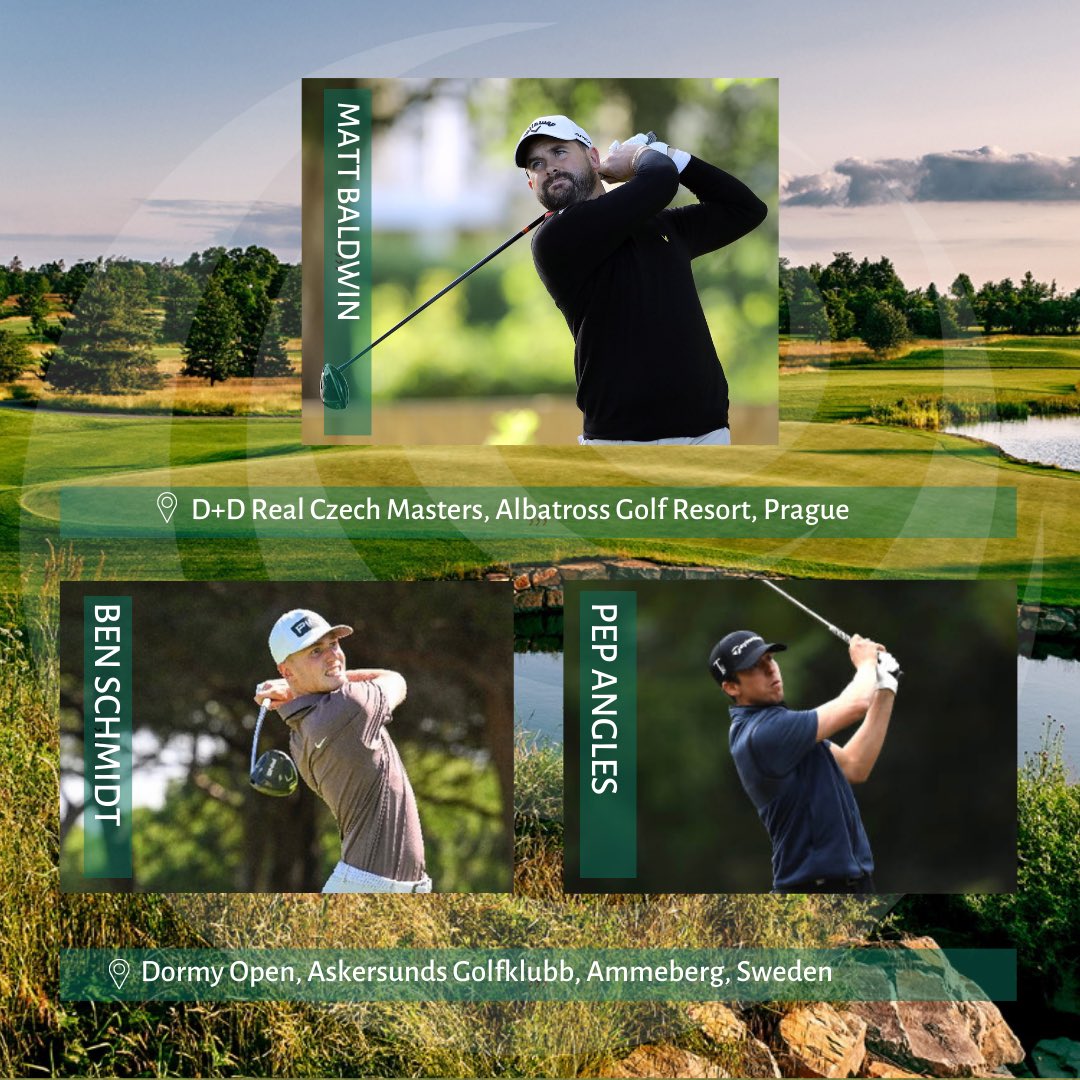 This week the team are in Prague and Sweden! Good luck to @mattbaldwin26 at the Czech Masters and to @BMSchmidt02 and @pepangles at the Dormy Open! ⛳️ #CzechMasters #DormyOpen #whiterosesportsmgmt