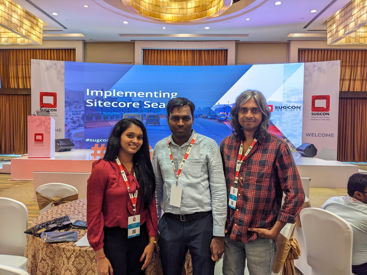 ClerksWell has arrived at SUGCON India! We look forward to hearing talks from the Sitecore Community, so we can continue supporting our clients. Vivek, Sai and Siddhi will be at the event on both days, so go and say hi if you see them 
#SUGCONIndia #Sitecore