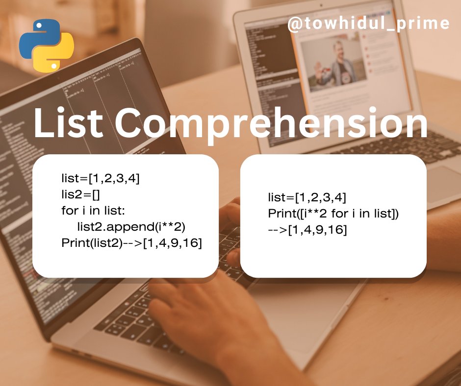 Python list comprehension with simple examples!! 😁